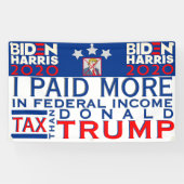 Ich habe mehr Steuern gezahlt als Trump im Freien Banner (Horizontal)