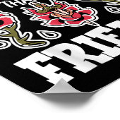 Ich habe mehr Tattoos als Freunde Poster (Ecke)