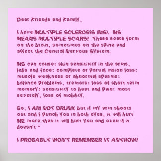 Ich habe MEHRERE SCLEROS... Poster