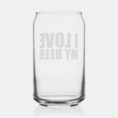 Ich habe mein Bier Liebe Dosenglas (Vorderseite)