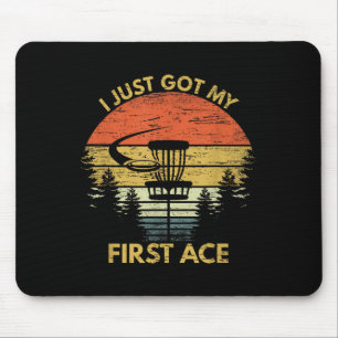 Ich habe mein erstes As Motivierend Disk Golf Gesc Mousepad