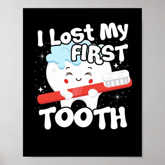Ich habe mein erstes Niedliches Baby Tooth-Geschen Poster (Vorne)