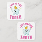 Ich habe mein erstes Zelt-Zelt-out-Kindergeschenk Quadratische Visitenkarte (Vorne/Hinten)