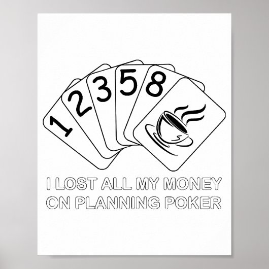 Ich habe mein ganzes Geld verloren, um Poker zu pl Poster (Vorne)