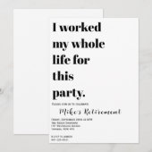 Ich habe mein ganzes Leben dafür gearbeitet? Einladung (Vorne/Hinten)