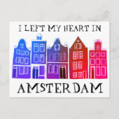 Ich habe mein Herz in Amsterdam Links, Holland Can Postkarte (Vorderseite)