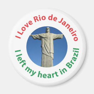 Ich habe mein Herz in Brasilien Links - I Liebe Ri Magnet