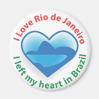 Ich habe mein Herz in Brasilien Links - I Liebe Ri Magnet