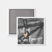 "Ich habe mein Herz in San Francisco Links " Kühls Magnet (Vorderseite/Rückseite)