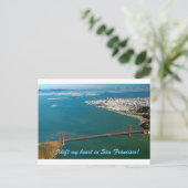 Ich habe mein Herz in San Francisco links Postkarte (Stehend Vorderseite)