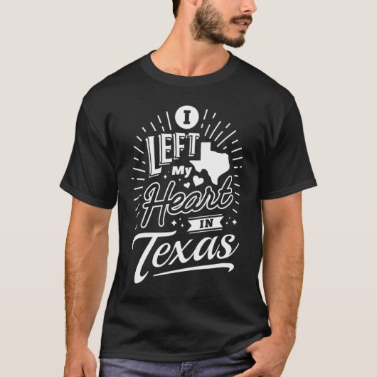 Ich habe mein Herz in Texas Shirt Links (Vorderseite)