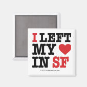 Ich habe mein Herz Links Magnet (Vorderseite/Rückseite)