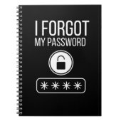 Ich habe mein Kennwort vergessen Notizblock (Vorderseite)