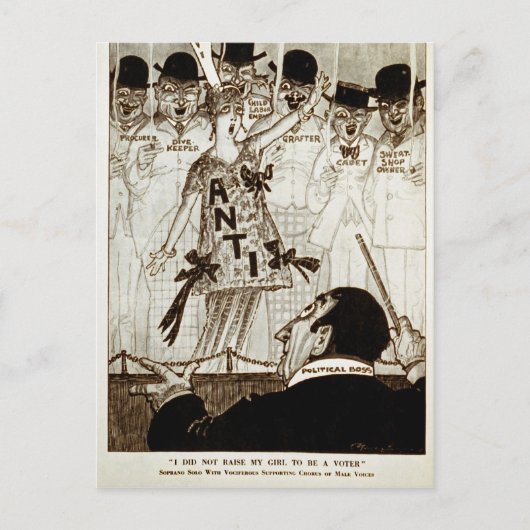 Ich habe mein Mädchen nicht zum Wähler gemacht Postkarte (Vorderseite)