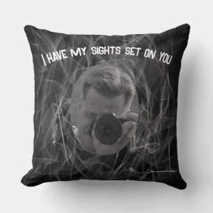 Ich habe mein Set auf euch - Männer mit Kamera Kissen