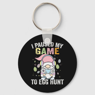 Ich habe mein Spiel auf Ei Jagd Ostern Gnome Gamer Schlüsselanhänger