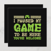 Ich habe mein Spiel dazu gebracht, hier zu sein, e Einladung (Vorne/Hinten)