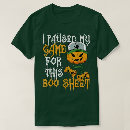 Ich habe mein Spiel für diesen Bootschild Pumpkin  T-Shirt (Design vorne)
