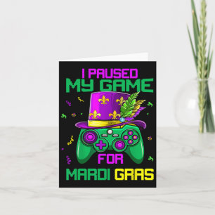 Ich habe mein Spiel für Mardi Gras Video Game Mard Karte