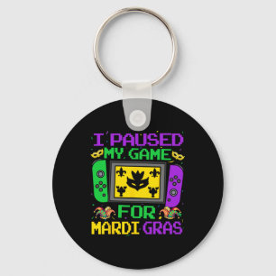 Ich habe mein Spiel für Mardi Gras Video Gamer Men Schlüsselanhänger