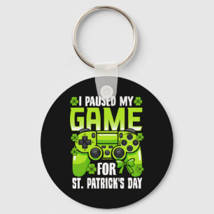 Ich habe mein Spiel für St Patricks Day Video Game Schlüsselanhänger