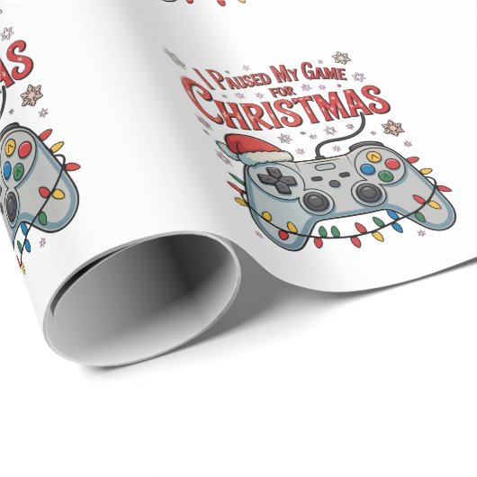 Ich habe mein Spiel für Weihnachts-Gamer gestoppt  Geschenkpapier (Rolleneckpunkt)