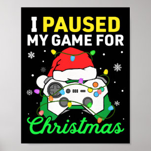 Ich habe mein Spiel für Weihnachts-Jungs-Gamer-Spi Poster