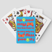 ICH HABE MEIN SPIEL GEBAUT, UM HIER lustiges Gamin Spielkarten (Rückseite)