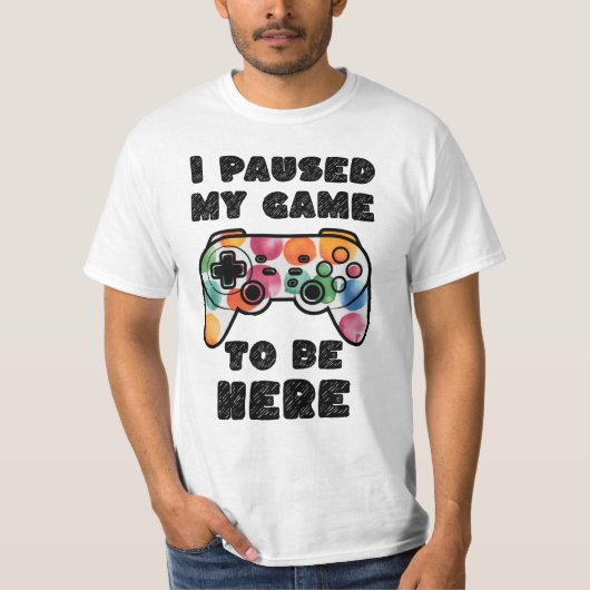 Ich habe mein Spiel hier gehalten, Gamer T-Shirt (Vorderseite)
