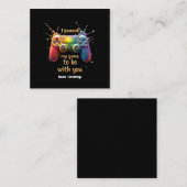 Ich habe mein Spiel mit dir gestoppt, ein lustiges Quadratische Visitenkarte (Vorne/Hinten)