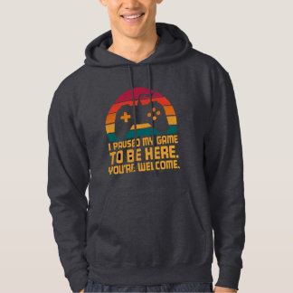 Ich habe mein Spiel pausiert Lustiges Design Hoodie
