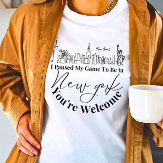 Ich habe mein Spiel unterbrochen, um in New York z T-Shirt