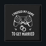 Ich habe mein Spiel unterbrochen, um Verheirateten Magnet<br><div class="desc">Ich habe mein Spiel unterbrochen,  um Verheirateten fröhlichen Hochzeitstag Joke Groom zu bekommen</div>