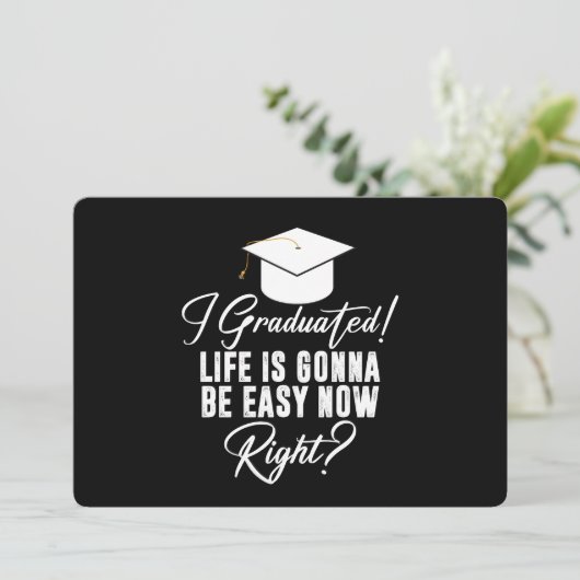 Ich habe mein Studium abgeschlossen und werde jetz Einladung (Stehend Vorderseite)