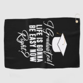 Ich habe mein Studium abgeschlossen und werde jetz Golfhandtuch (Horizontal)