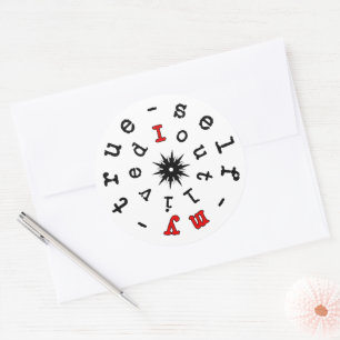 Ich habe mein wahres Ich überlebt – existenzielle  Runder Aufkleber