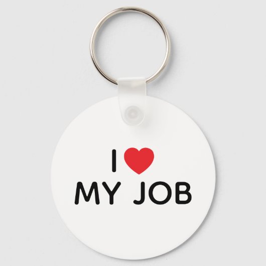 ICH HABE MEINE ARBEIT SCHWARZ UND WEISS HERZGEHÖRT SCHLÜSSELANHÄNGER (Vorderseite)