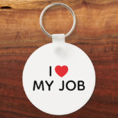 ICH HABE MEINE ARBEIT SCHWARZ UND WEISS HERZGEHÖRT SCHLÜSSELANHÄNGER (Vorderseite)