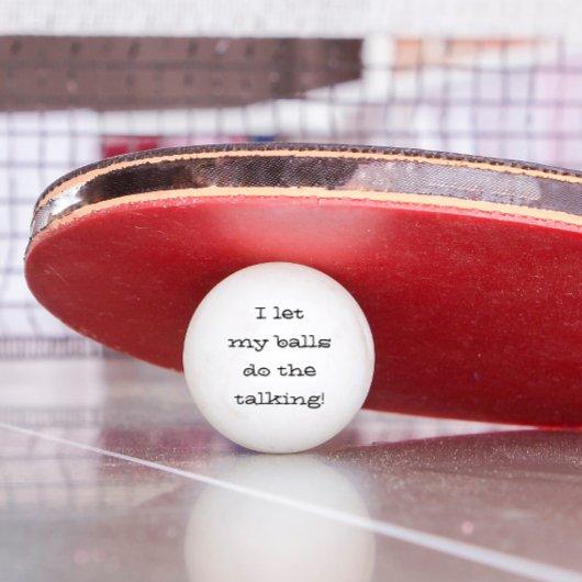 Ich habe meine Bälle Gelassen, um das Gespräch lus Tischtennisball