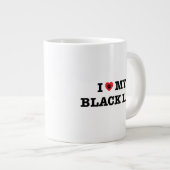 Ich habe meine Black Lab Jumbo-Kaffee-Tasse gehört Jumbo-Tasse (Vorderseite Rechts)