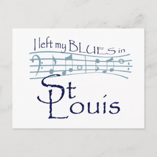 Ich habe meine BLUES in ST. Louis links Postkarte