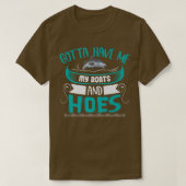 Ich habe meine Boote und Hoes Fisher Mens Fishi T-Shirt (Design vorne)