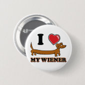 Ich habe meine Dackel gehört Button (Vorne & Hinten)