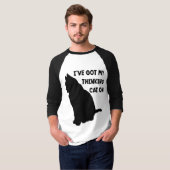 Ich habe meine Denkkatze auf lustiges Pun Zitat Go T-Shirt (Vorne ganz)