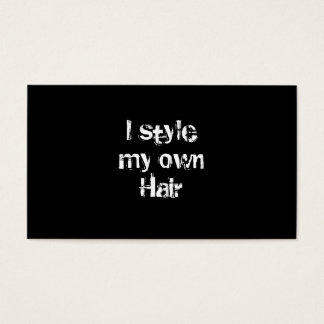 Ich habe meine eigene Haare. Schwarz und Weiß.