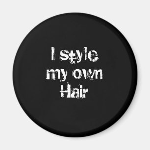 Ich habe meine eigene Haare. Schwarz und Weiß. Magnet
