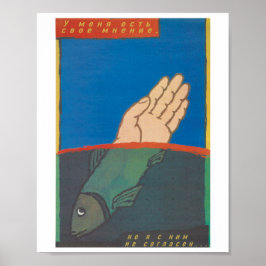 Ich habe meine eigene Meinung sowjetisches Poster