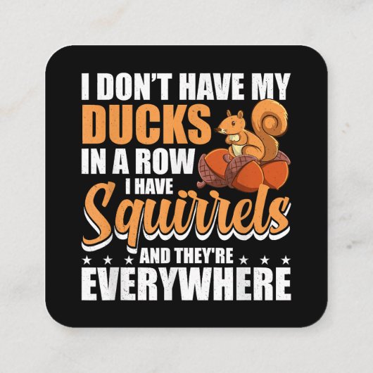 Ich habe meine Enten nicht in einer Reihe, in der Quadratische Visitenkarte (Rückseite)