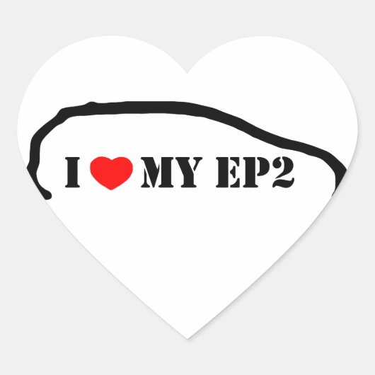 Ich habe meine EP2-Liebe Herz-Aufkleber (Vorderseite)