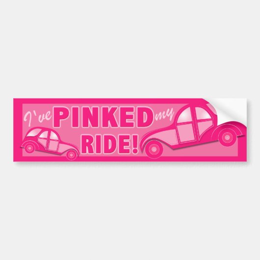 Ich habe meine FAHRT für Fahrer liebevolles ROSA Autoaufkleber (Vorne)